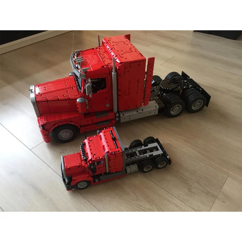 

MOC-46978 Грузовой транспортный грузовик с полуприцепом, игрушечный строительный блок, модель 6050, детали MOC, креативный подарок для мальчиков, детский день рождения