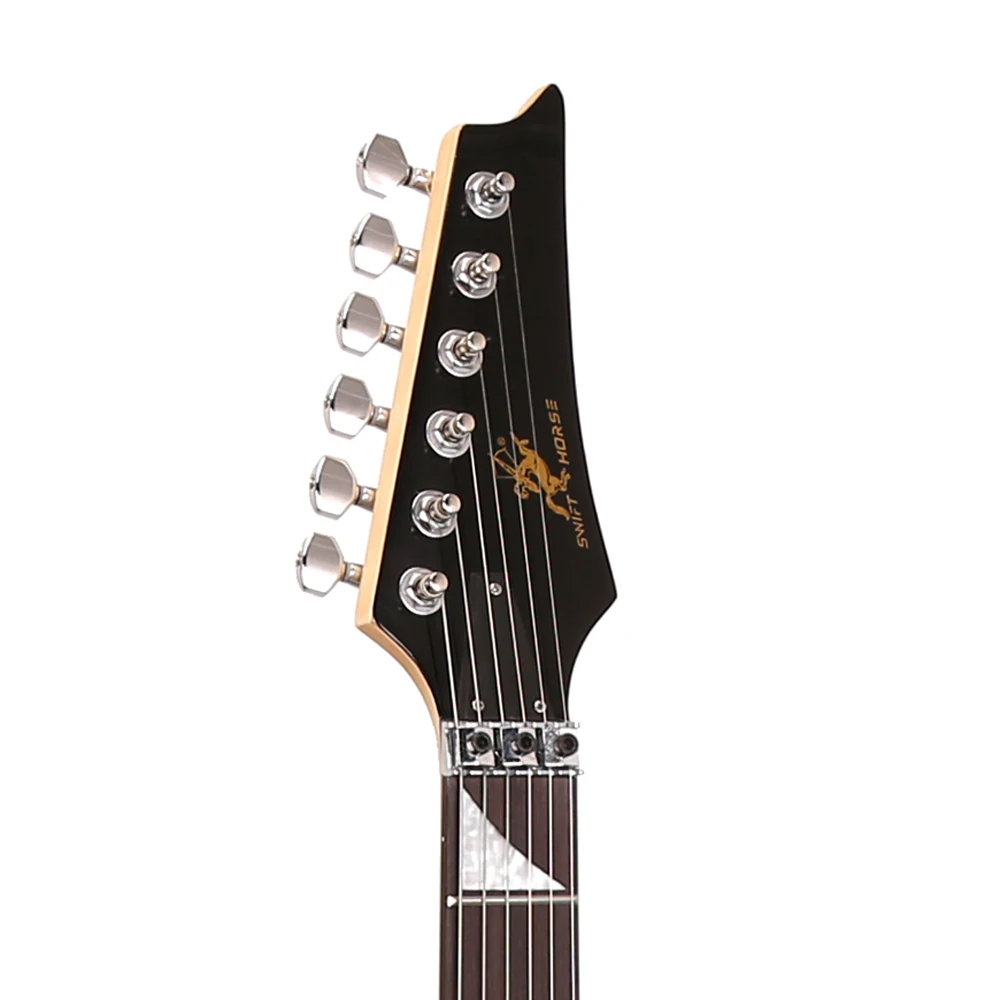 Gorąca sprzedaż fabryczna sprzedaż hurtowa gitara elektryczna gitara basowa w kształcie litery V 25.5 ''24 progi gitara elektryczna z klon falisty na sprzedaż