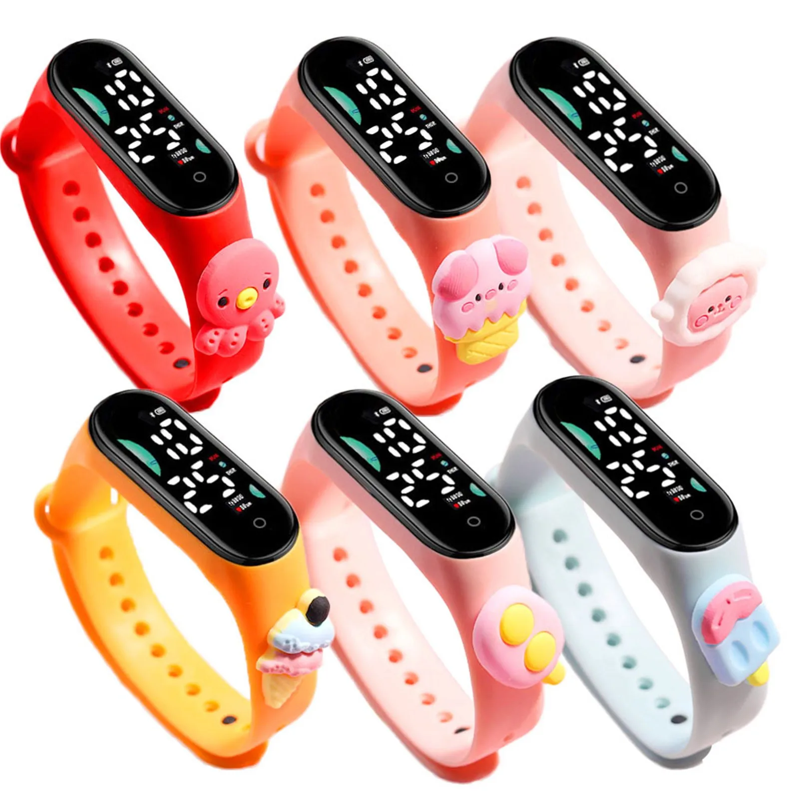 Crianças Sports Smart Watch, Pulseira de Silicone, Relógio Eletrônico, Crianças Relógios Digitais, Meninos, Meninas, Ao ar livre