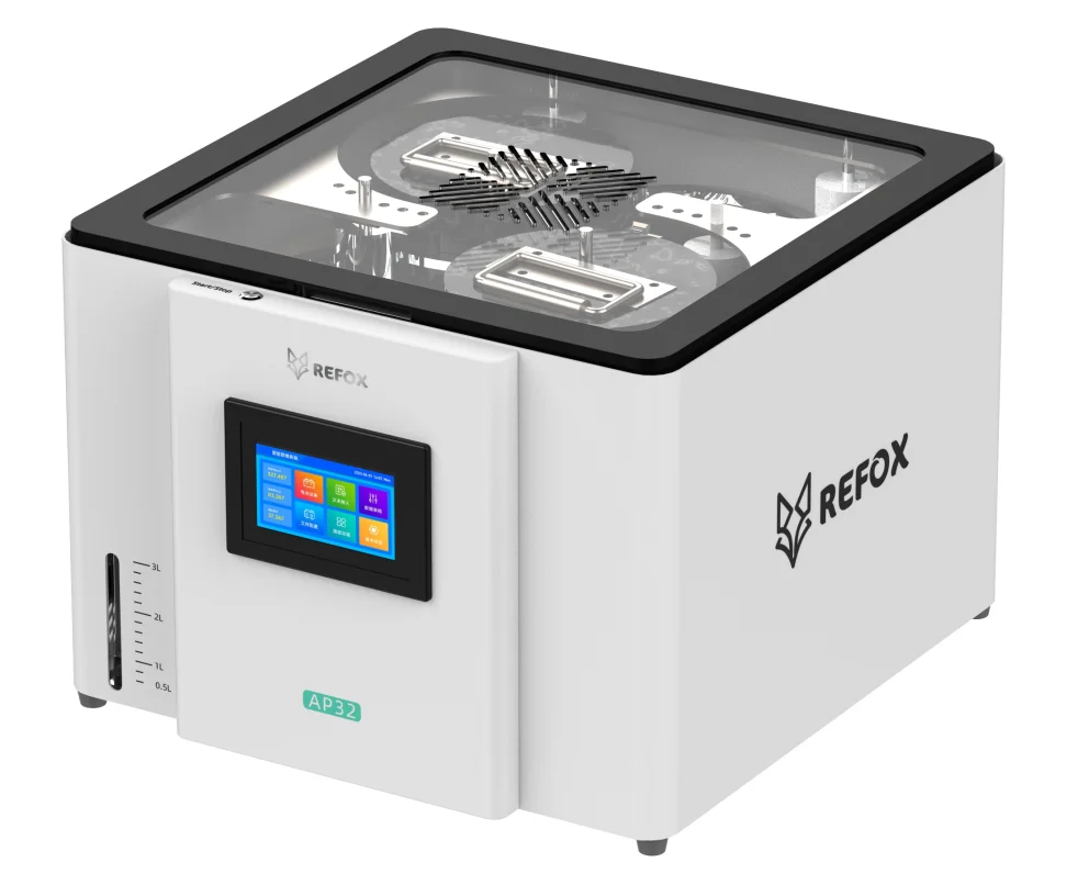 REFOX AP32 Mini lucidatrice Orologio del telefono Schermo in vetro Dispositivo per la rimozione dei graffi Mulino ad acqua Smerigliatrice Lucidatura Ristrutturazione Riparazione