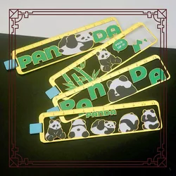 Bonito Panda Metal Marcador Estilo Chinês Oco Design Régua Papelaria Criativa Novidade Kawaii Kids Student Presentes