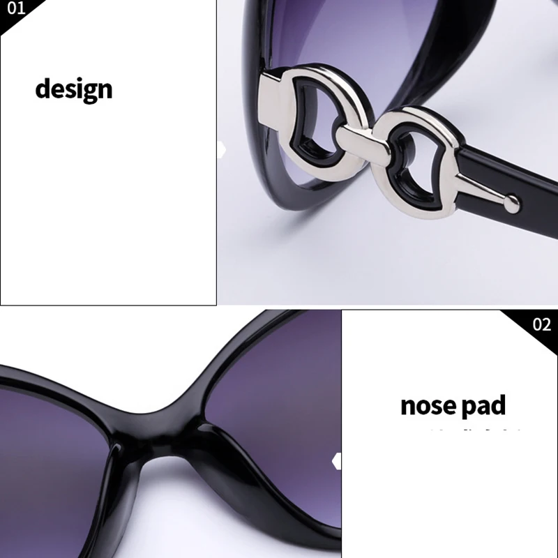 Sunglasses Ladies Anti-Ultraviolet Jade Crystal Texture Sunglasses Gradient Black Outdoor Sunglasses Oculos Sol Feminino