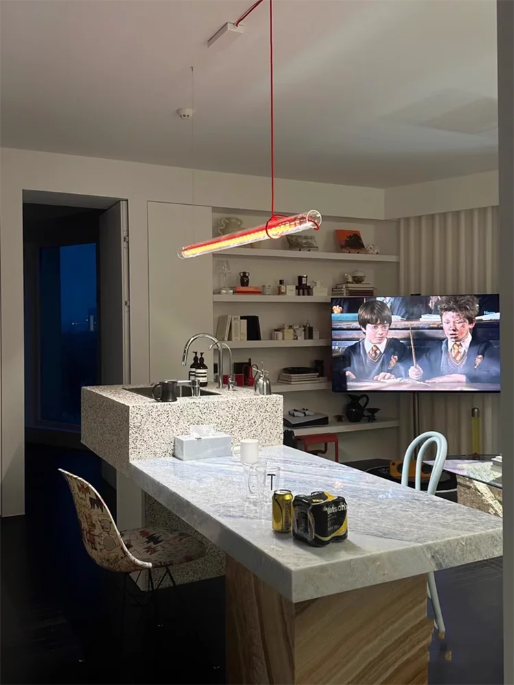 Italian Designer Post-Modern Minimalist Chandeliers Unique Home-applicant Elegant LED Dimmable Light Suspension Over Dining Room