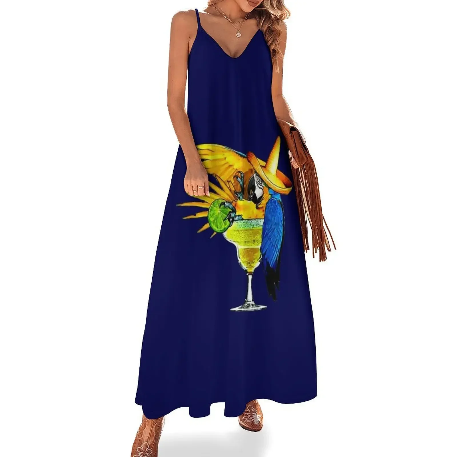 Parrot Drinking Tequila Sleeveless Dress summer dresses women 2025 birthday dress for women festival outfit women Dress