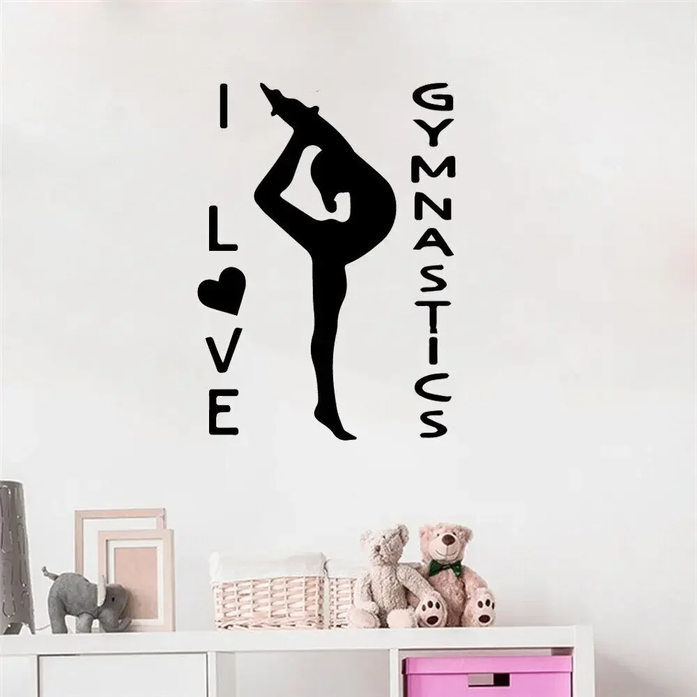 Gimnastyka Winylowe naklejki ścienne Zdejmowany wystrój pokoju dziewczęcego Naklejki dekoracyjne Naklejki ścienne Naklejki
