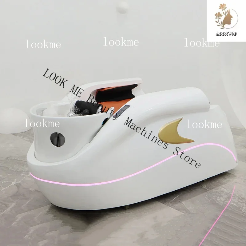 Hot-selling hairdresser head SAP shampoo bed full body electric massage shampoo bed for Barber Shop Beauty Salon