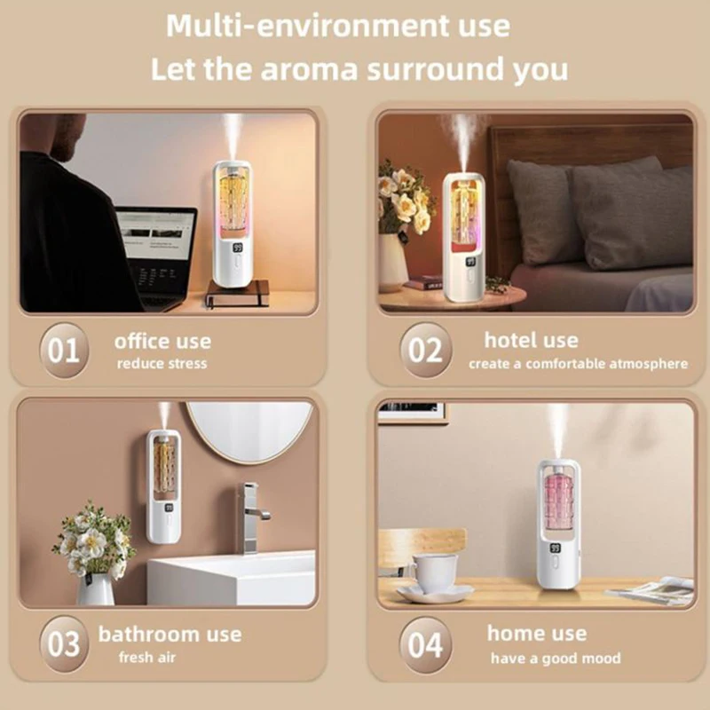 غرفة العطر رائحة الناشر ، معطر الهواء مع 5 التروس ، أضواء LED ملونة ، نكهة الهواء للمنزل مثل المراحيض والمصاعد