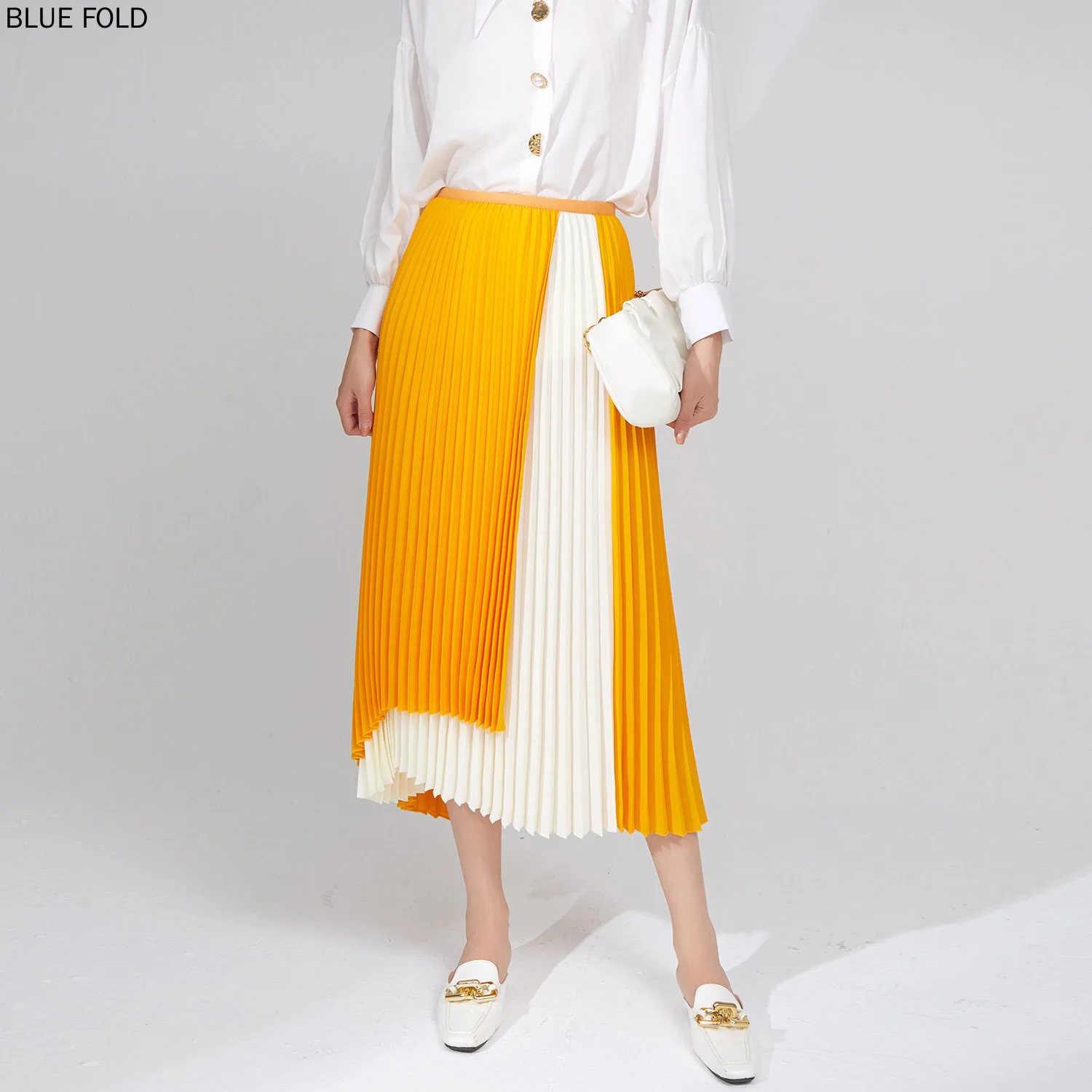 

Юбка трапециевидной формы MIYAKE PLEATS, осеннее новое поступление, утягивающая и плиссированная юбка-миди с высокой талией