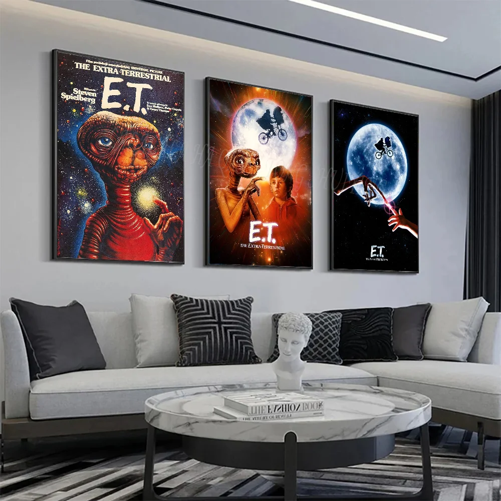 Movie E.T. The Extra-Terrestrial Poster Wall Art Home Decor Room Decor Digital Painting Living Room Restaurant Kitchen Art