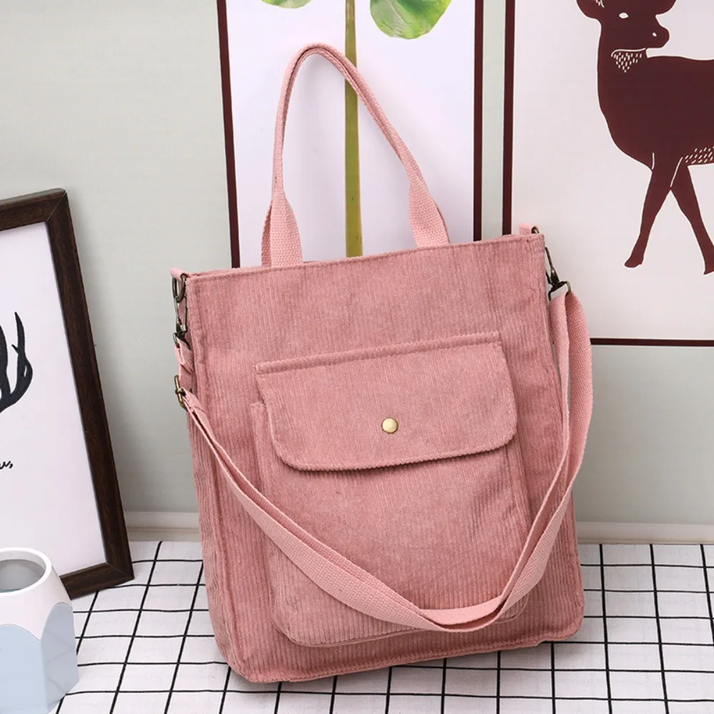 

New Corduroy Shoulder Bag 6 Colors Large Capacity Everyday Handbag Crossbody Bags Women Girls