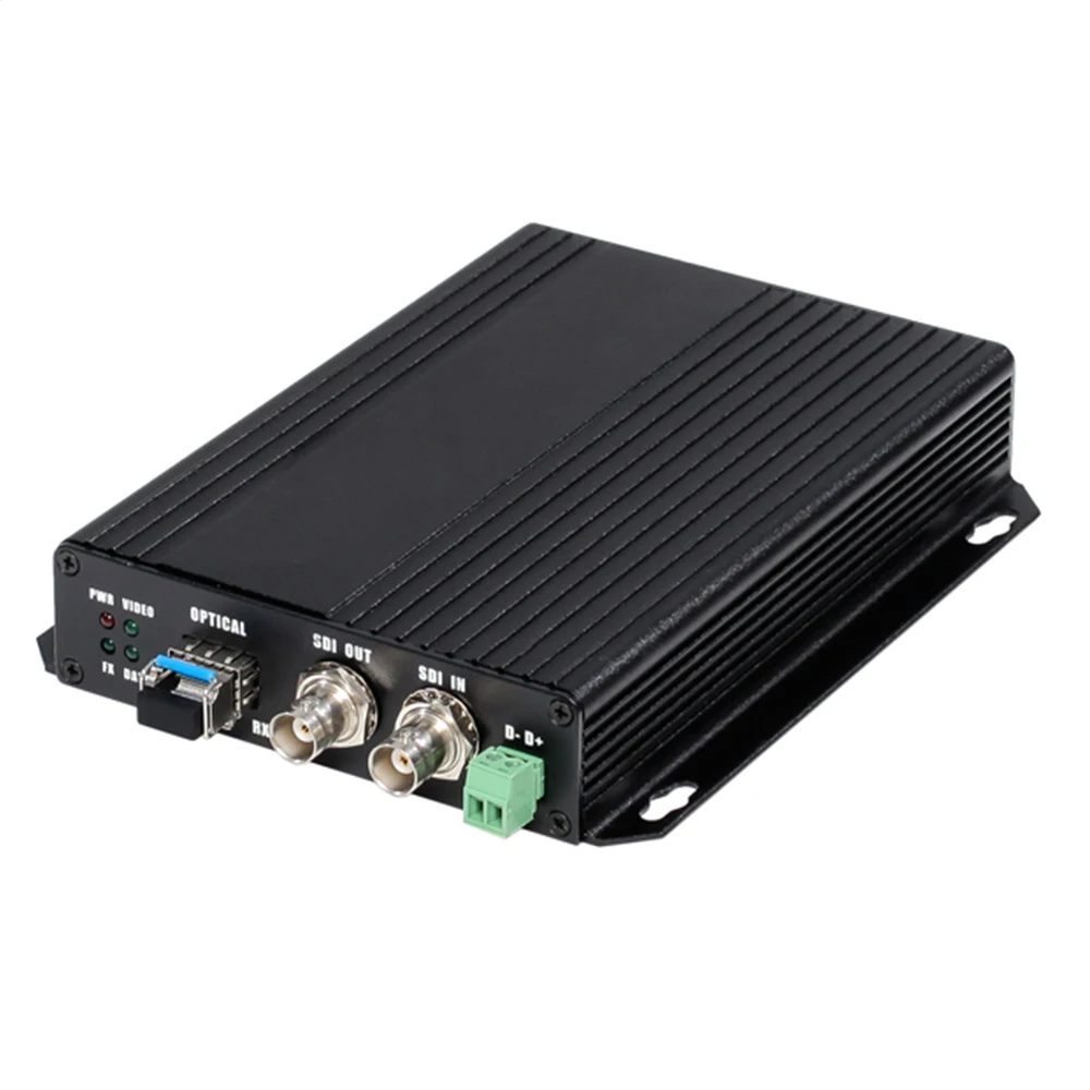 Full real-time 1-channel video + RS485 backward data BNC interface 3G/HD-SDI fiber converter