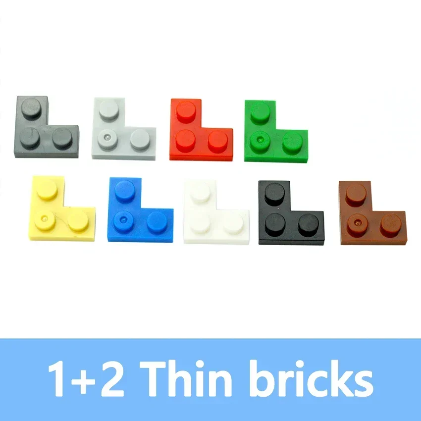 100PCS DIY Building Blocks Thin Figures Bricks 1+2 Dots Educational Creative Size Compatible With 2420 Plastic Toys