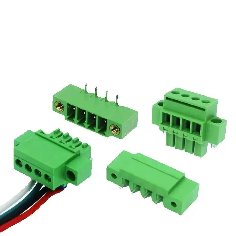 15EDGKBM 2/3/4/5/6/7/8/9/10/12/14/15/16 Pin Screw Terminal Block Connector 3.5/3.81mm Pitch For Pcb 2p 3p 4p 5p 6p 7p 8p 9p