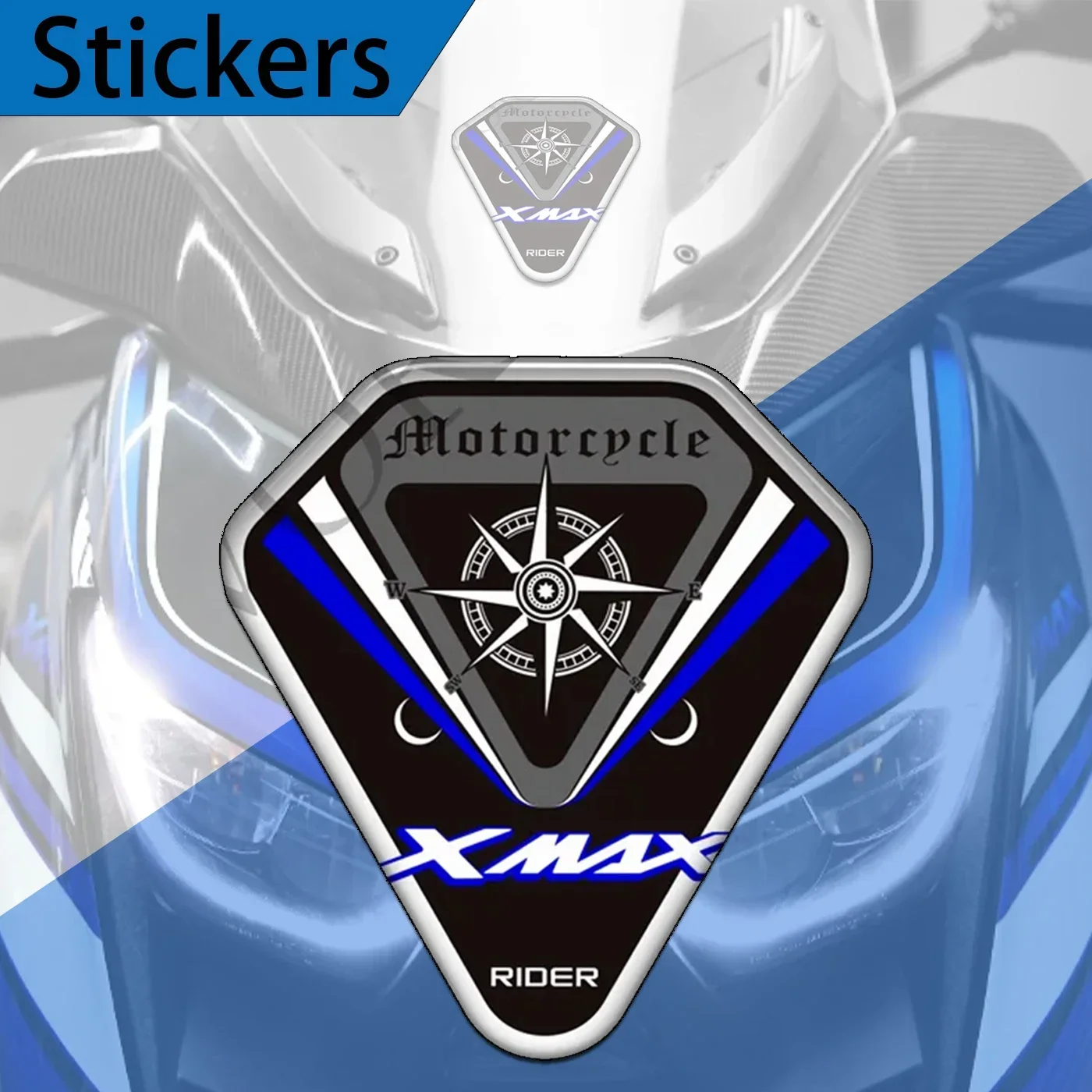 

For Yamaha X Max 125 250 300 400 Motorcycle Scooters Windshield Windscreen Screen Wind Shield Emblem Logo Stickers