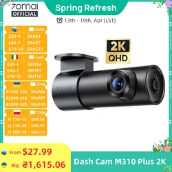 【Nowość】 Kamera samochodowa 70mai M310 1296P Rozdzielczość 130 ° FOV Inteligentne sterowanie głosem Obsługa 24H Parking Guard Night Vision 70mai M310 Rejestrator samochodowy