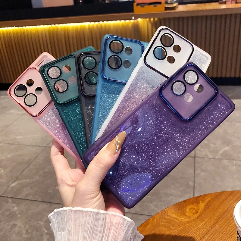 Glitter MOTO Edge 50 Neo Case Cover for Motorola Edge 50 Fusion Ultra 40 G35 G24 Lens Film Protection Soft Silicone Caque