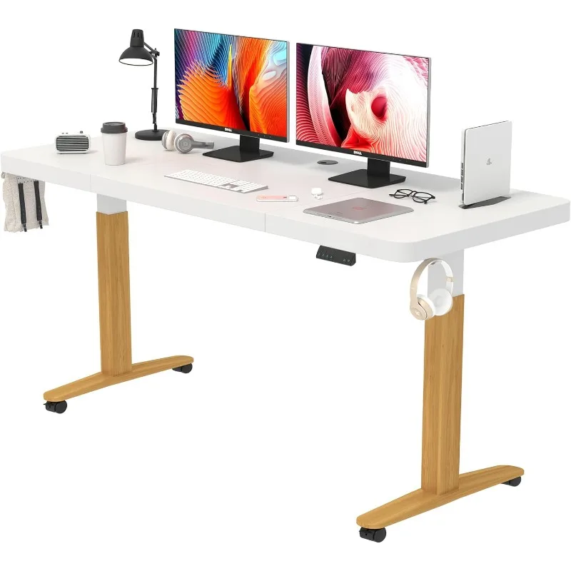 Monomi Electric Standing Desk, 55 x 28 inches Height Adjustable Desk, Ergonomic Home Office Sit Stand Up Desk with Memory Preset