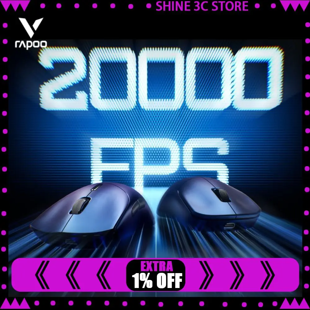 Rapoo VT7 MAX Master V2 Mouse Wireless Two-Mode 8000Hz Polling Rate PAW3955 Ultimate NORDIC 54H20 Long Battery Life Gaming Mouse