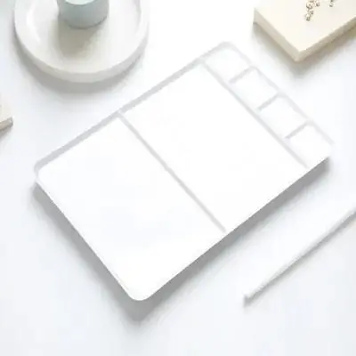 

Plastic Paint Palette with Multi-Grid Design Sturdy and Lightweight Easy to Carry Watercolor Mixing Tray for Art Painting