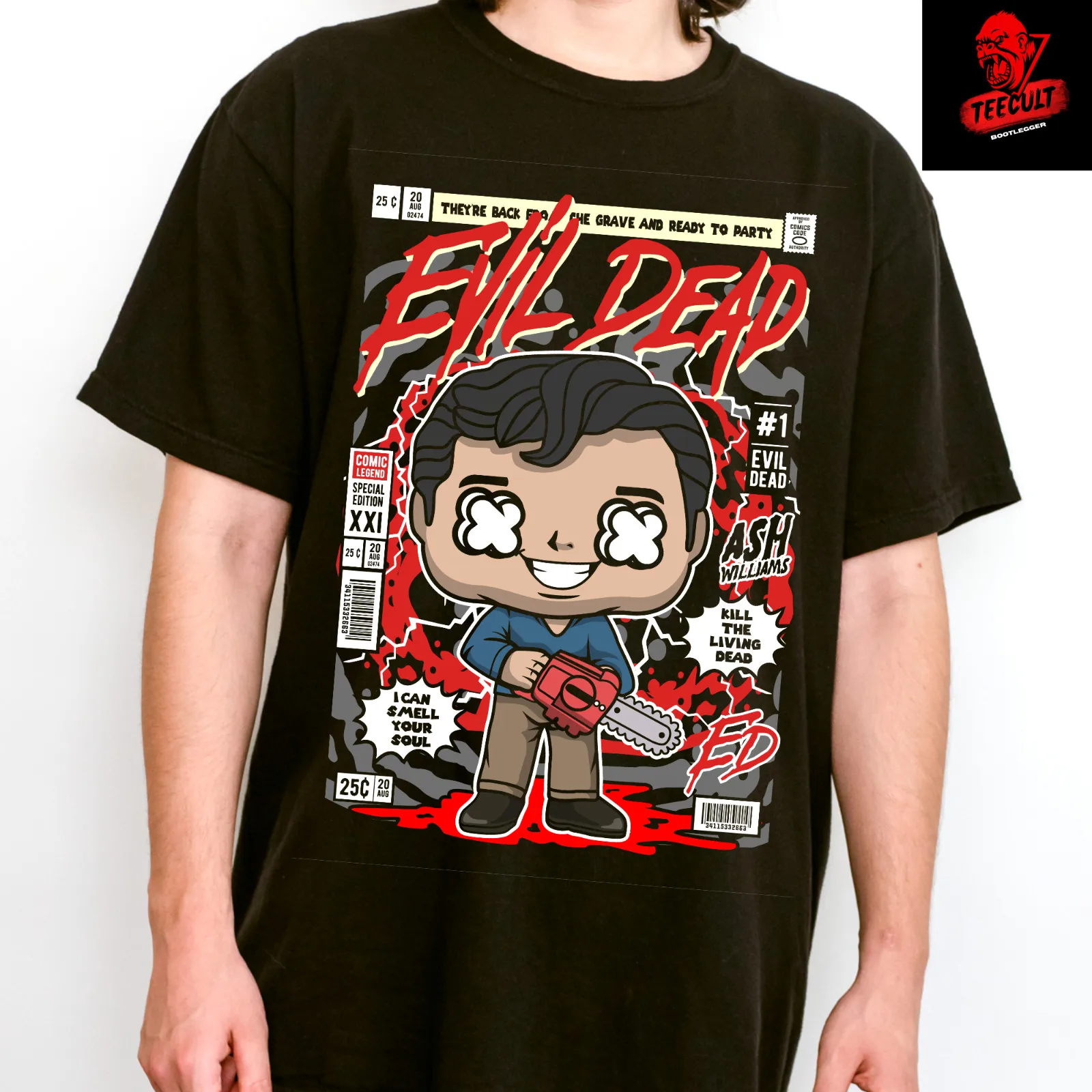 

Футболка Evil Dead Ash Williams Horror Movie Comic S Äì3XL üéÉ