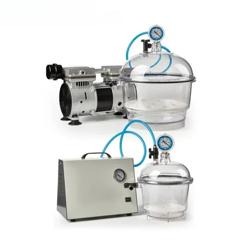 Laboratory Vacuum Desiccator Transparent Polycarbonate Container Pressure Gauge Ball Valve Lab Drying Storage Tank