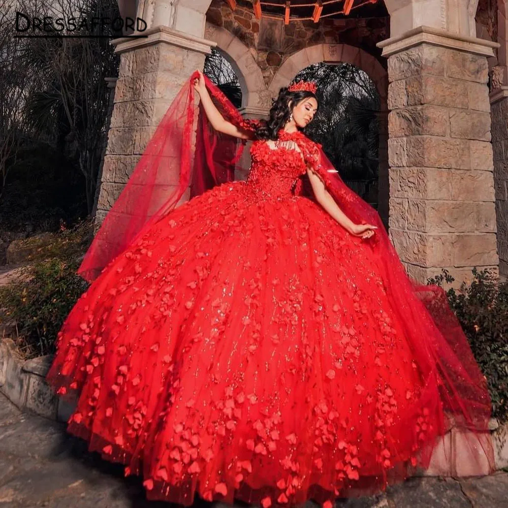 

Красные платья Золушки Quinceanera 2022. Милая аппликация с запахом. Бальное платье на выпускн.