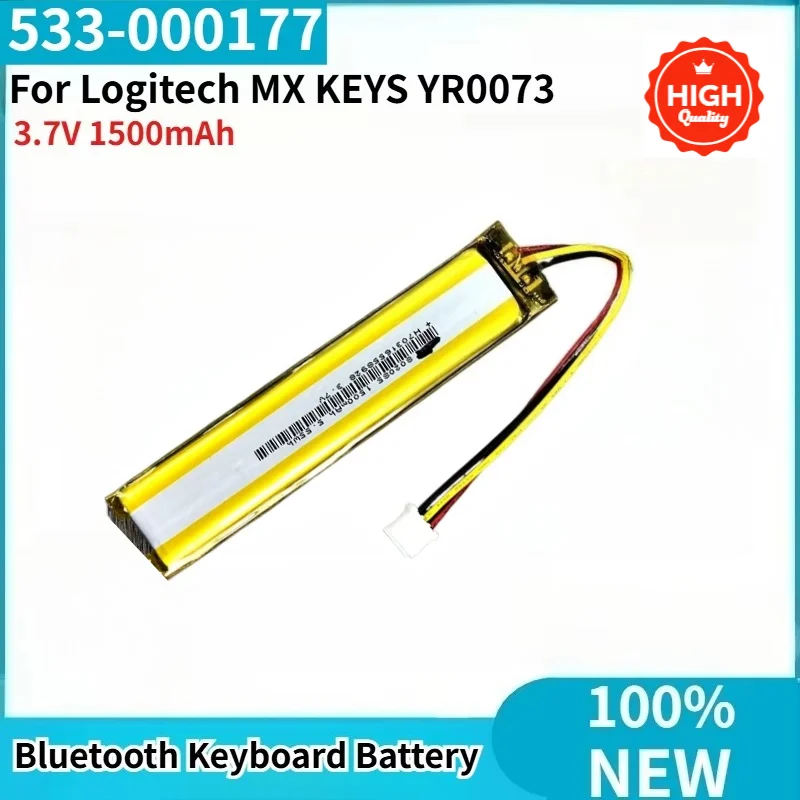 533-000177 Battery for Logitech MX KEYS YR0073 Bluetooth Keyboard High Quality Replacement Battery 3.7V 1500mAh