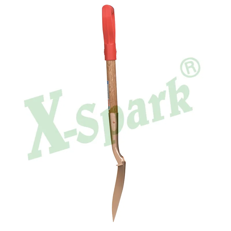 مجرفة مستديرة شديدة التحمل مع مقبض خشبي طويل، مجرفة نحاسية ذات جودة عالية