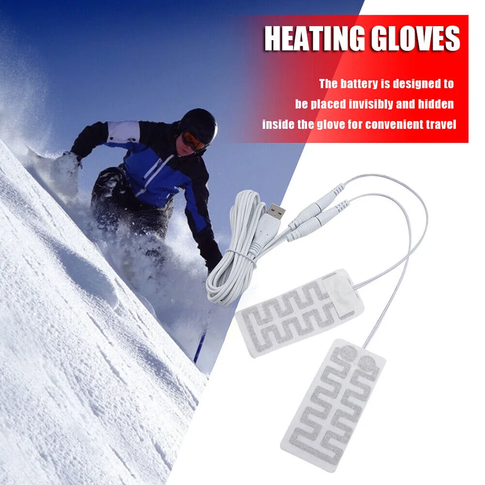 USB Heating Film Winter Electric Gloves Heating Pads Electric Heating Element Film Gloves Heater Hand Warmer Heating for Warming