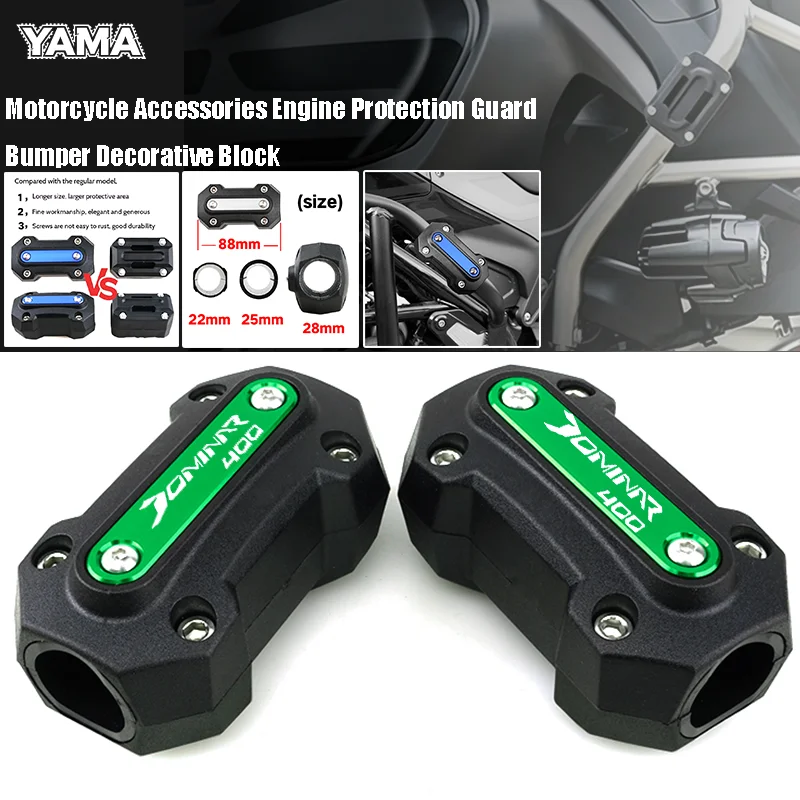 Para Dominar400 Bajaj Dominar 400 Dominar Pulsar 250 Accesorios para Moto, Protector de Motor CNC, Parachoques, Bloque de Protección, 22/25/28MM