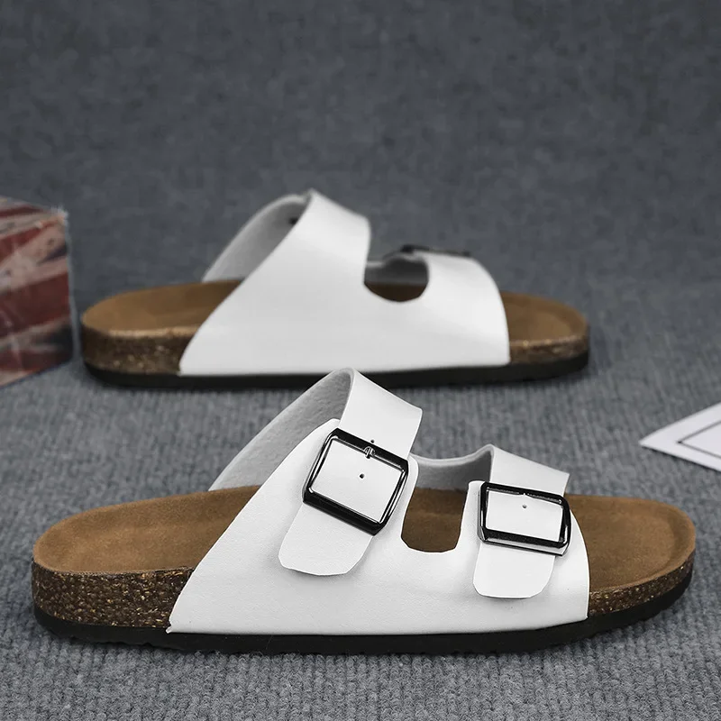 รองเท้าแฟชั่นผู้ชายใหม่ฤดูร้อนรองเท้าแตะ Birken รองเท้าแตะหนังลื่นลำลอง Sandal Keren รองเท้าแตะชายหาด