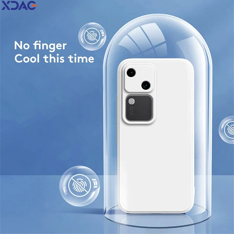 Luxury Basic Mobile Phone Case Cover for VIVO V30 V29 V27 V25 Pro V27E 5G Original Square Liquid Silicone Soft Back Shell Fundas
