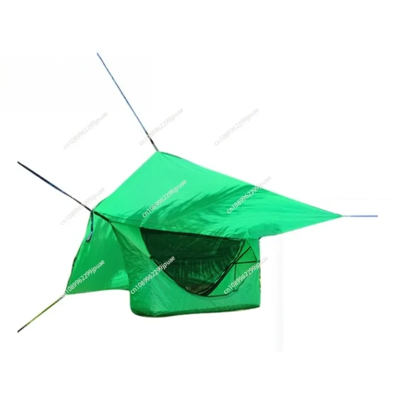 Portable Nylon Camping Hammock With Mosquito Net Lightweight Outdoor Travel Hanging Anti Insect Swing Bed