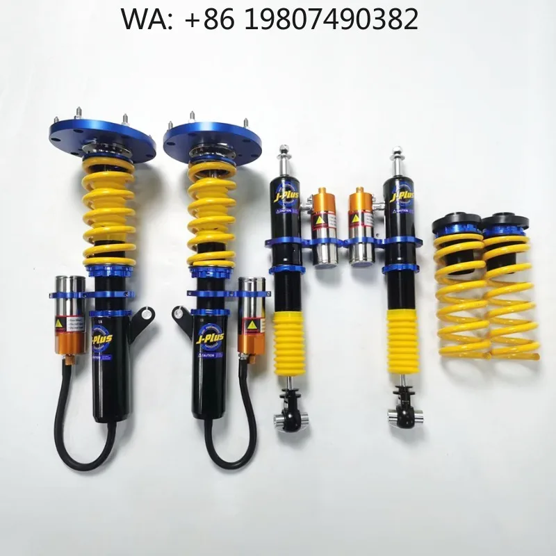 

External Nitrogen Bottle Monotube Coilover Shocks, Street Track Dual Use Damper, Firmness Adjustable Racing Steel Suspension Kit