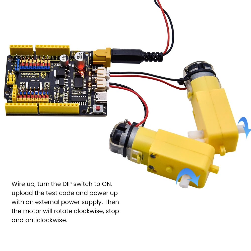 Keyestudio Motor PLUS Development Board +Type C USB Cable For Arduino UNO R3 Projects Compatible With DC Motor