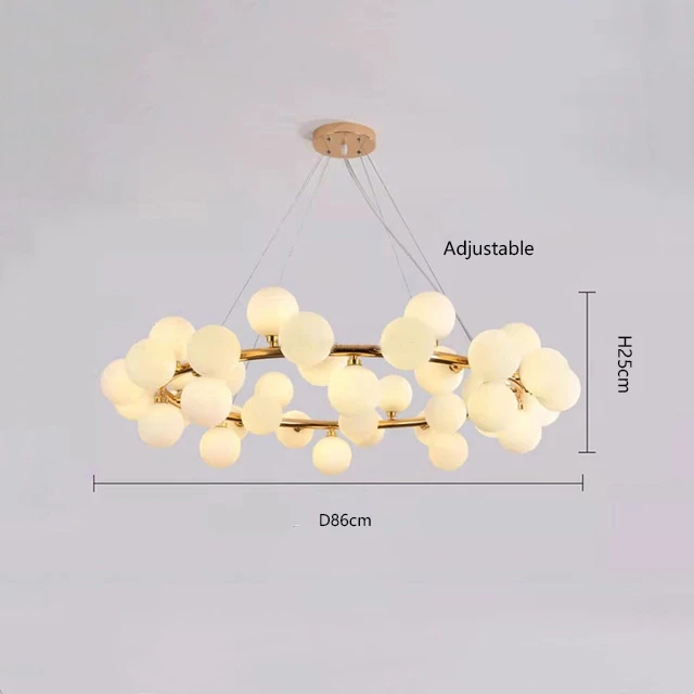 Nordic Ronde Kroonluchter Glazen Bal Kroonluchters Restaurant Bar Keuken Woonkamer Ring Scandinavische Lamp Armaturen