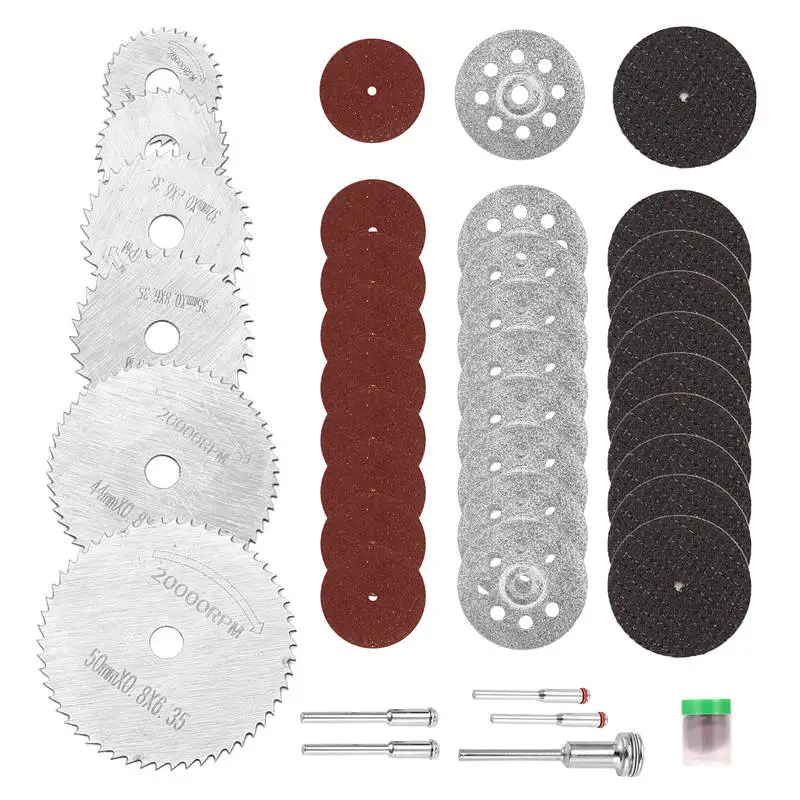 Juego de ruedas de corte de ABGG-41Pcs, Kit de herramientas de ruedas de corte rotativas para herramientas rotativas Dremel, accesorios para resina, Metal, madera y piedra