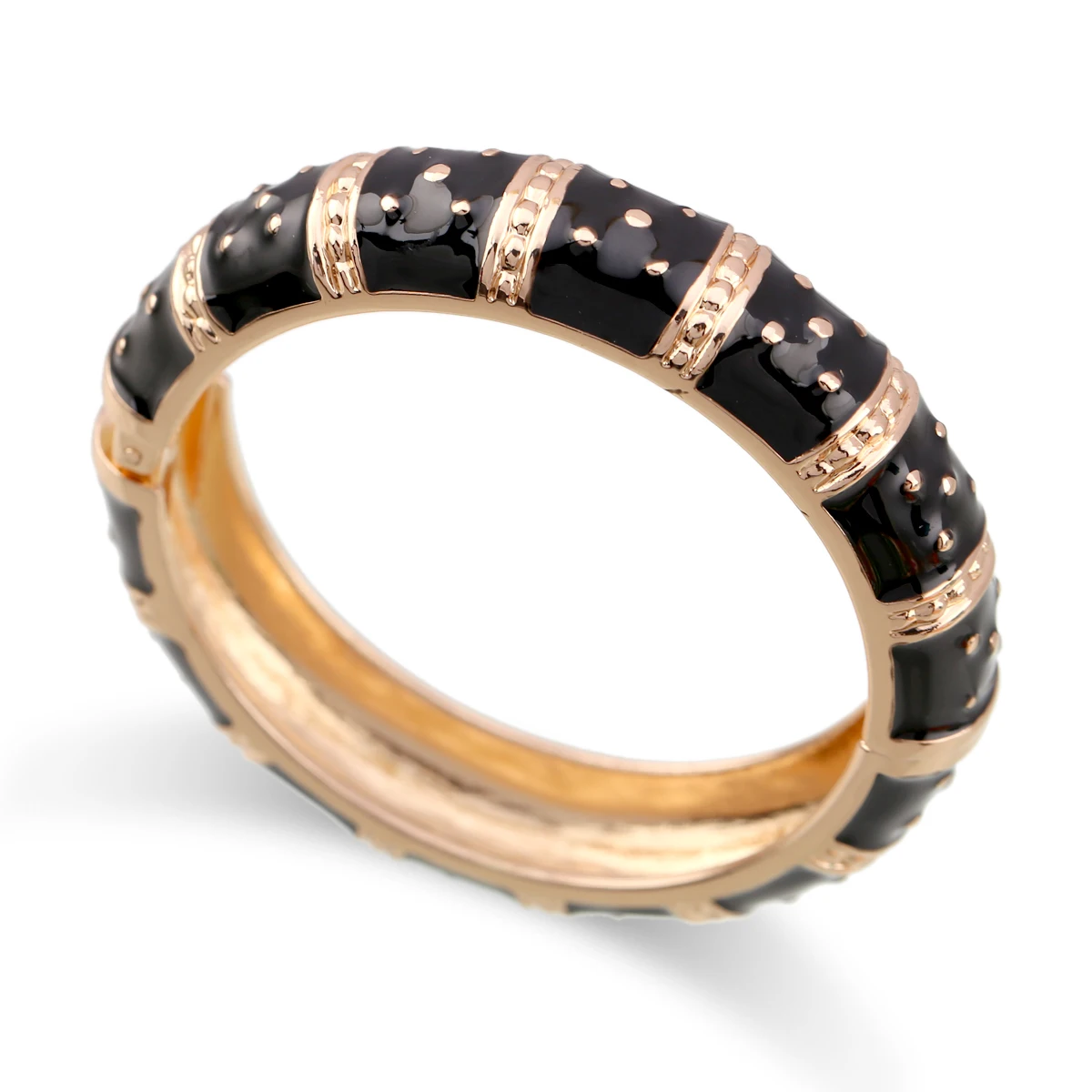 HAHA&TOTO New Arrived Women's Gold Plated Enameled Colorful Round Cuff Bracelet Statement Bangle Fashion Jewelry Drop-Shipping