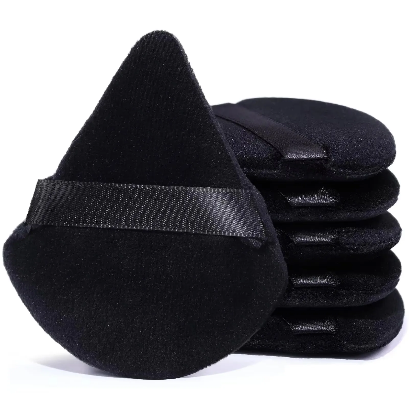 8/10/20Pcs Mini Face Makeup sponge Cosmetics Washable Lightweight Makeup Tool Triangle Velvet Powder Puff Pizza Flours