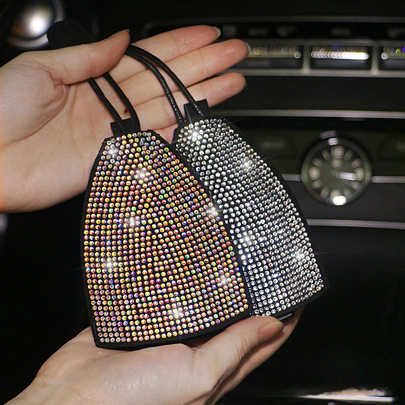 

Universal Crystal Auto Key Case with High Quality Rhinestone Suede Car KeyChain Wallet for BMW Key Case Cover Holder