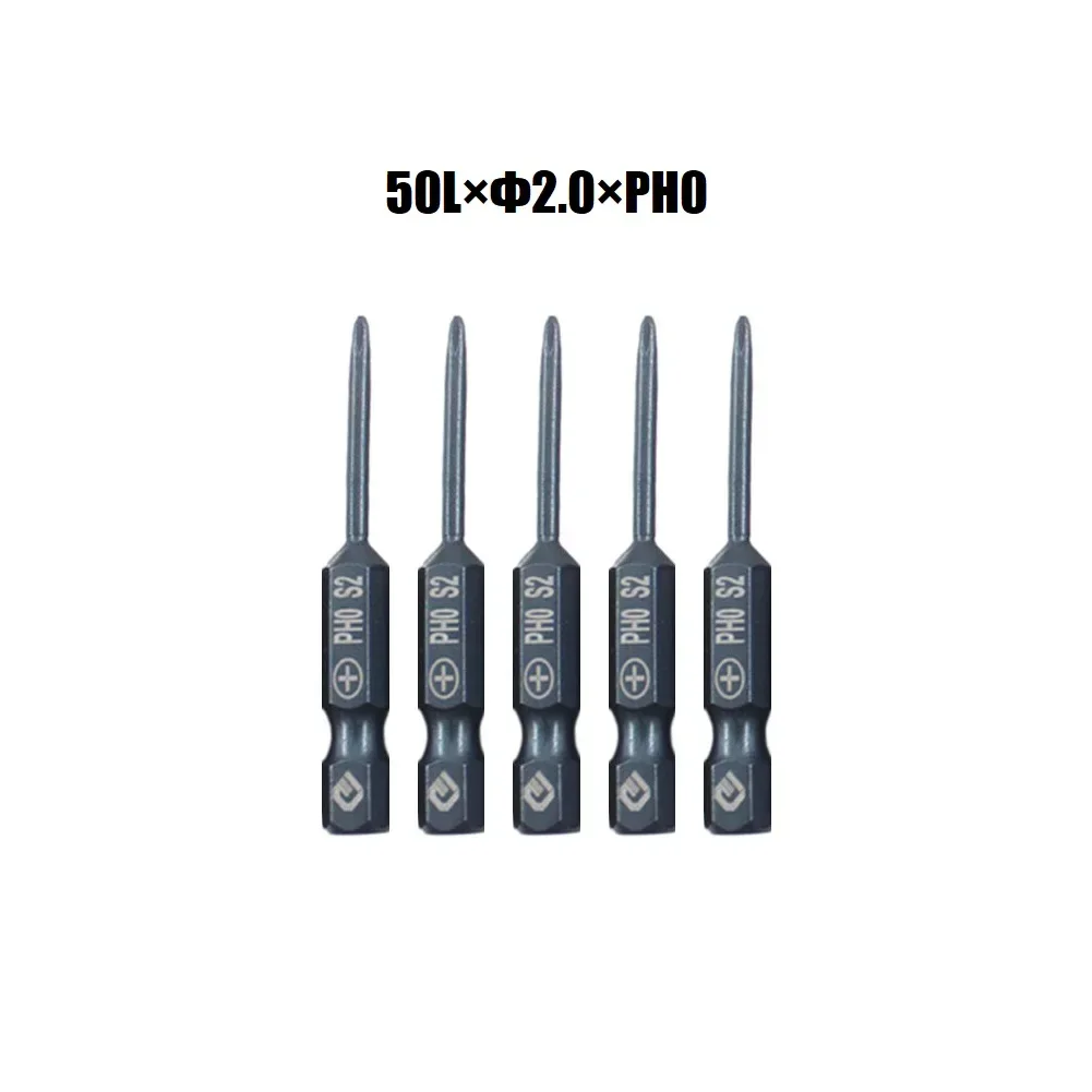 5pcs 50mm Magnetic Cross Screwdriver Bits Set Electric Screwdriver PH0 PH2  Impact Batch Head Screw Driver Hand Tools