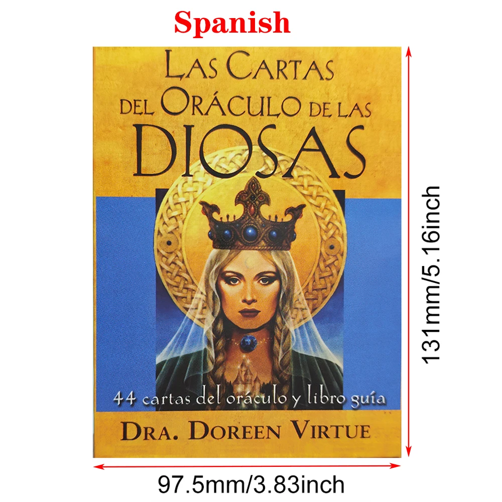 Spanish Edition Goddess Guidance Oracle Cards Cards  Prophecy Divination Toy, 44 Cards by Doreen Virtue  y PDF libro guía