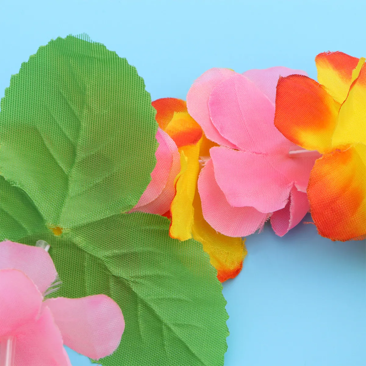 6Pcs Hawaiian Headband Tropical Flower Wreath Set Versatile Use As Headband Necklace Bracelet Or Hanging Wall Decoration view 5