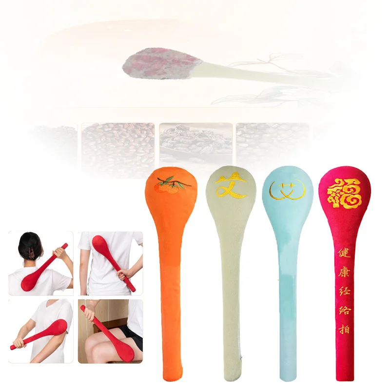 

1 шт. Высокоэластичный латексный массажный молоток-стик с бархатной поверхностью для снятия боли в спине, портативный вибрационный массажер для тела