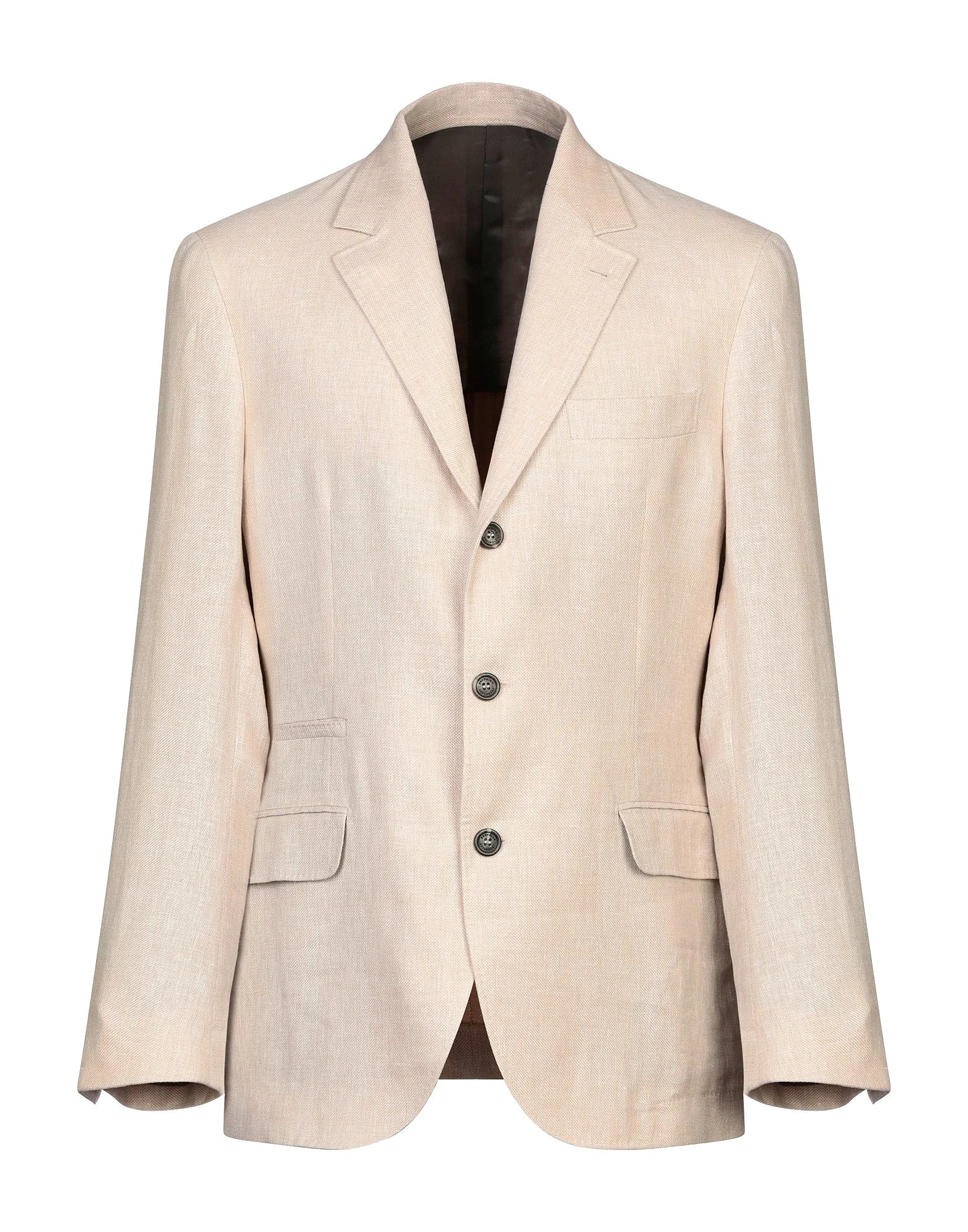 

Men's Single Breasted Button Linen Blazer Notch Lapel Coat for Casual/Daily tuxedos men suits wedding