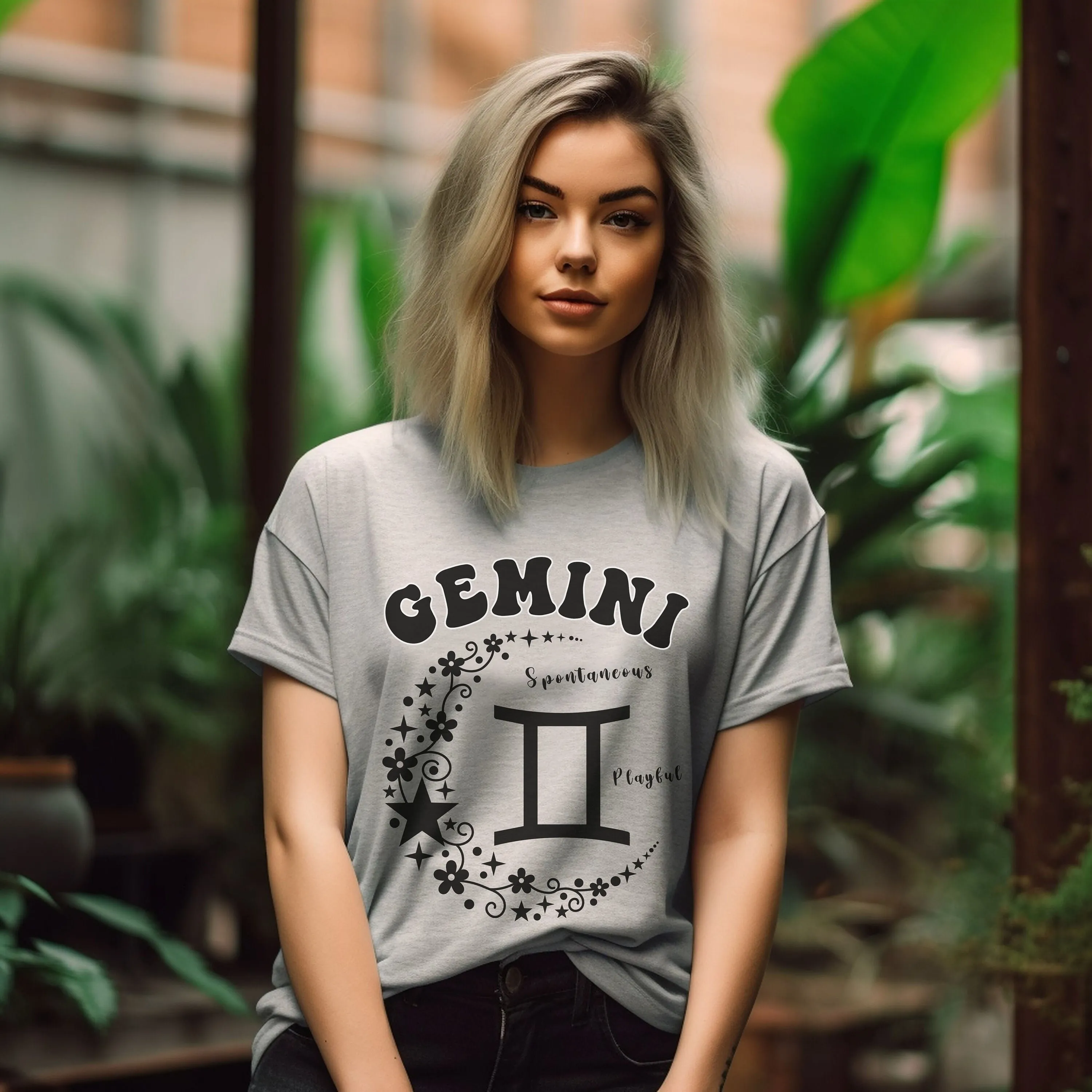 Gemini Zodiac T Shirt For Women Womens Moon Child Stars