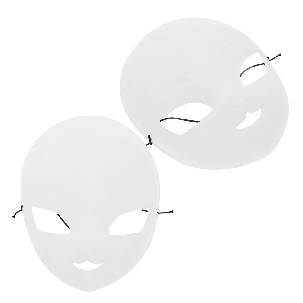 2 uds DIY máscara de zorro en blanco máscaras blancas sin pintar para mascarada boda graduación disfraz fiesta artesanía Graffiti pintura niños adultos