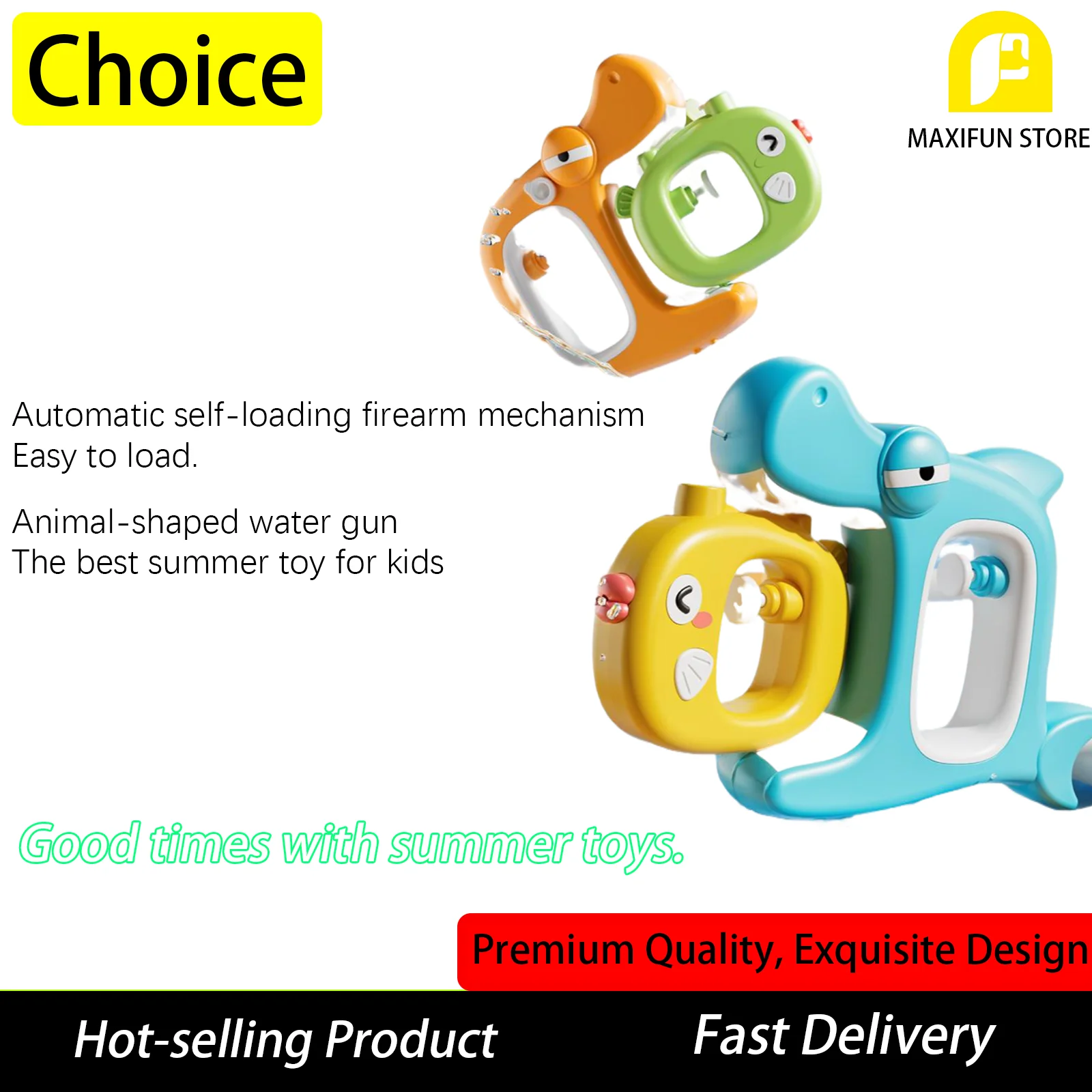 

Adorable Shark & Fish Squirt Toys Cute Water Guns for Outdoor Backyard Summer Beach Play Fun Bath Toys for Boys Girls