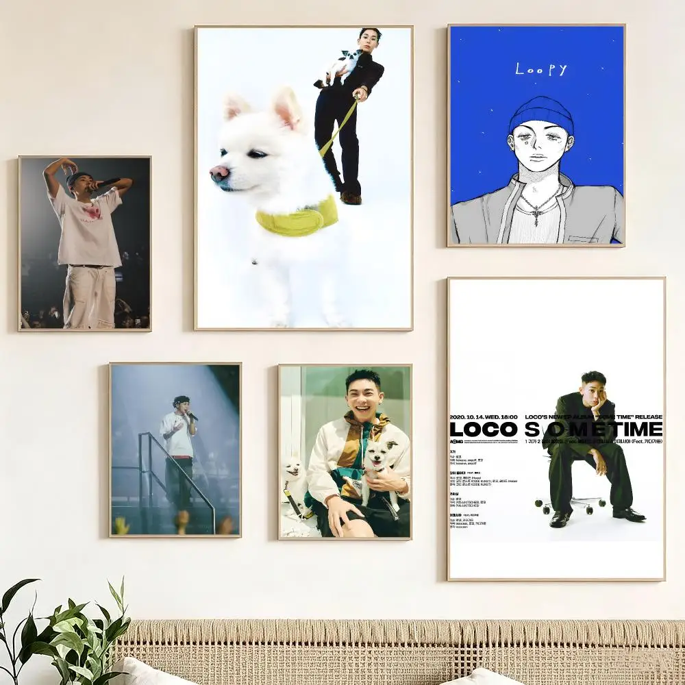 South Korea Kpop singer L-Loco Poster Pegatina artistica HD autoadhesiva impermeable para salon dormitorio