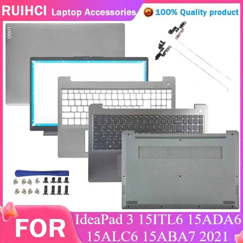 New For Lenovo IdeaPad 3 15ITL6 15ADA6 15ALC6 2021Laptop LCD Back Cover/Front Bezel/keyboard/Palmrest/Hinges/Bottom Case